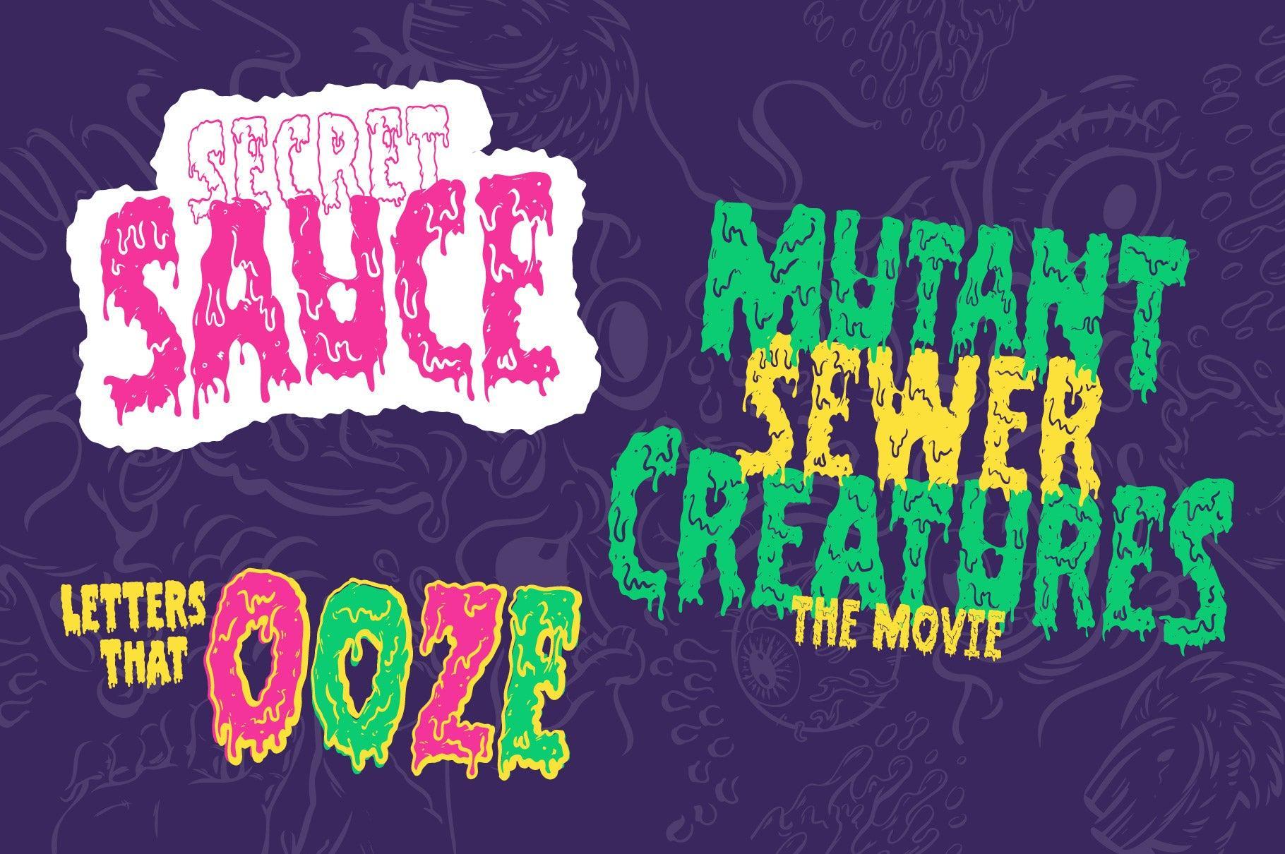 Filthy Creation: An Outrageously Cartoonish Slime Font!