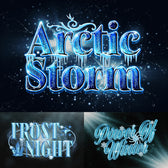 Frozen Winter Ice Text Effect