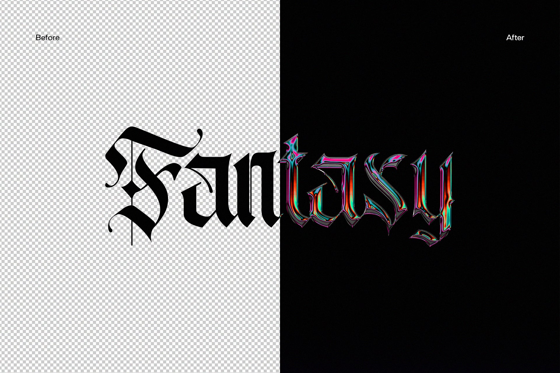 Futurist Neon Chrome Effect