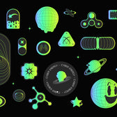 Futuristic Y2K Badge Element Pack