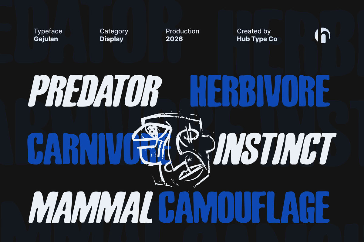 Gajulan – Bold & Organic Display Font by Hub Type Co, preview 5
