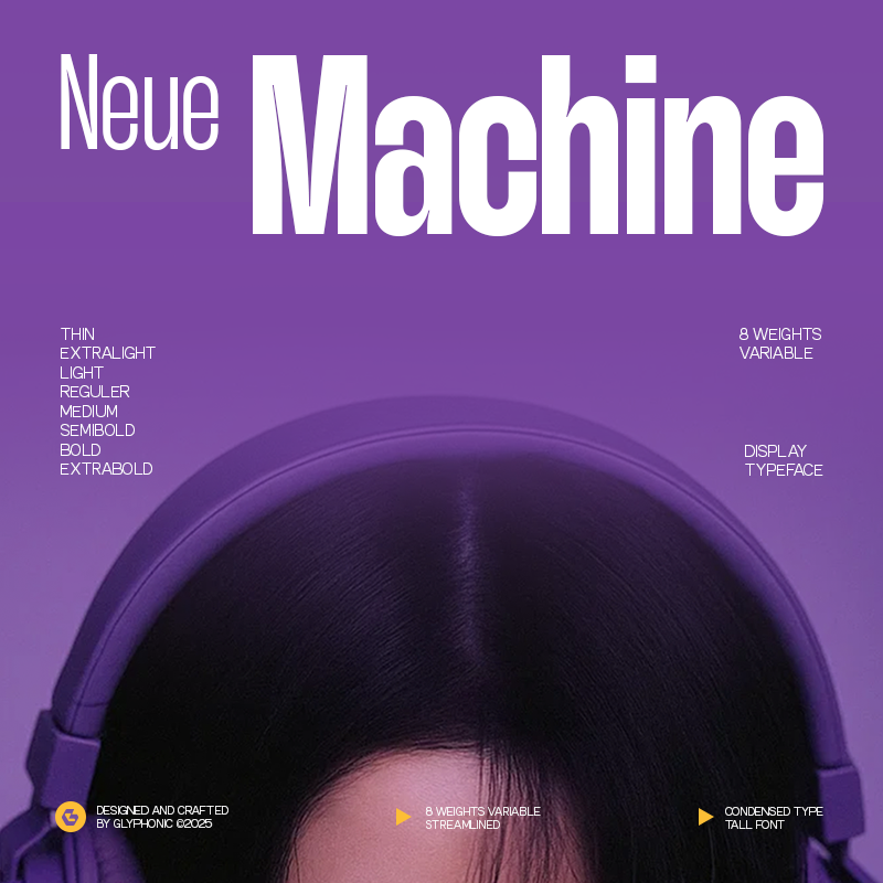 アート・デザイン・音楽 NEUE Schriften. / New Typefaces. GC Neue Machine - Variable Sans by Glyphonic