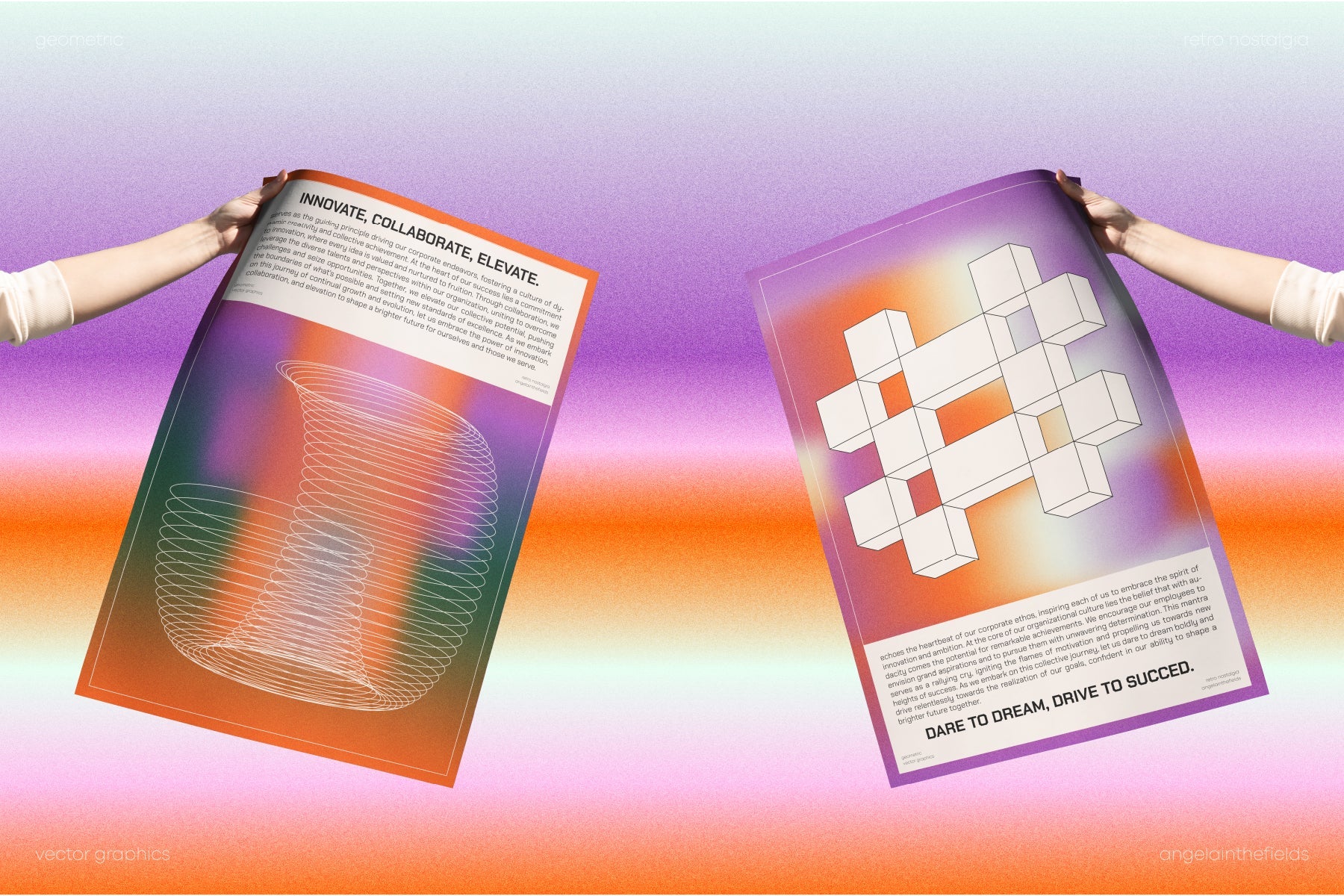 GEOCORPORATE Retro Vector Elements