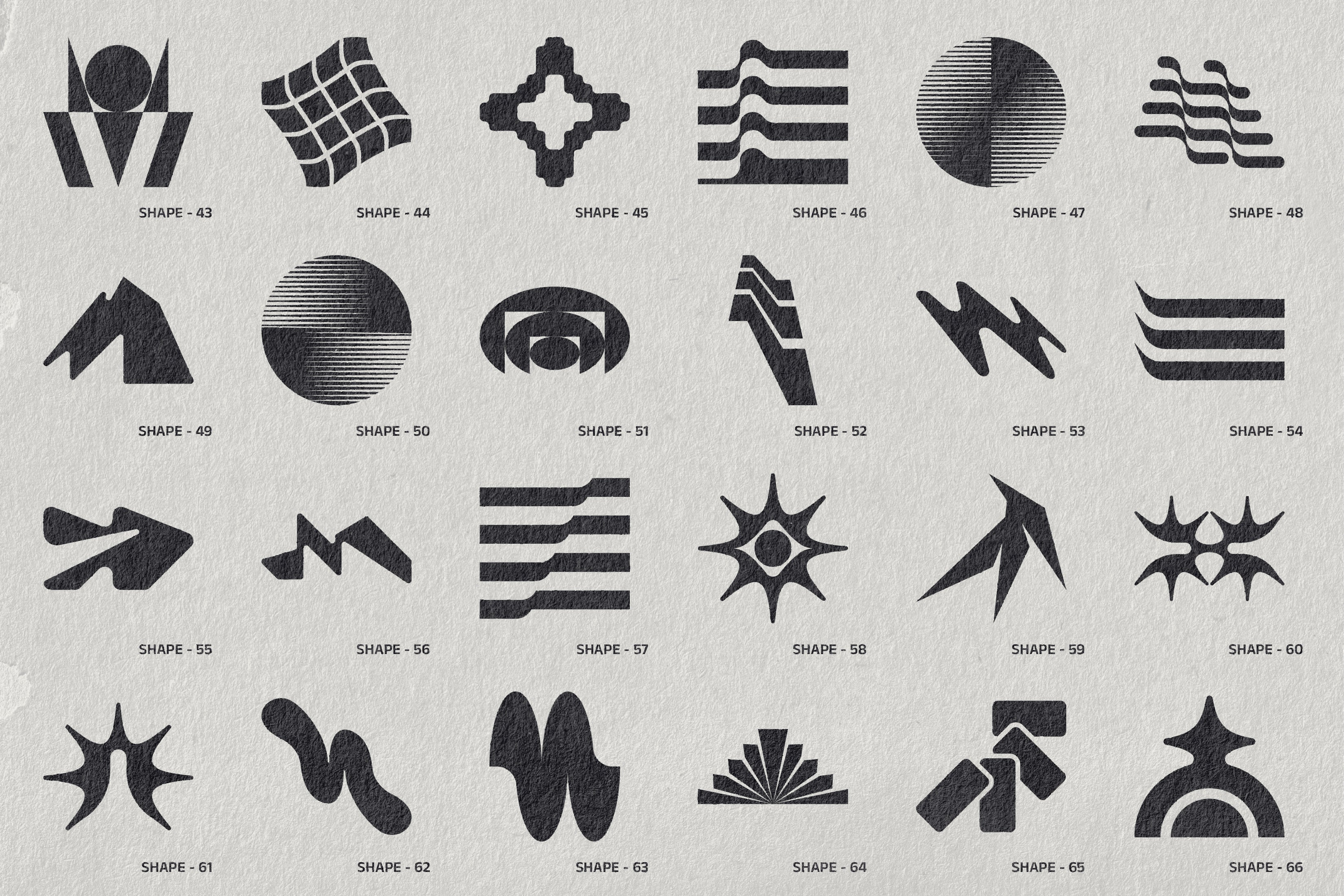 GeoForm Kit - 96 Shapes, Badges