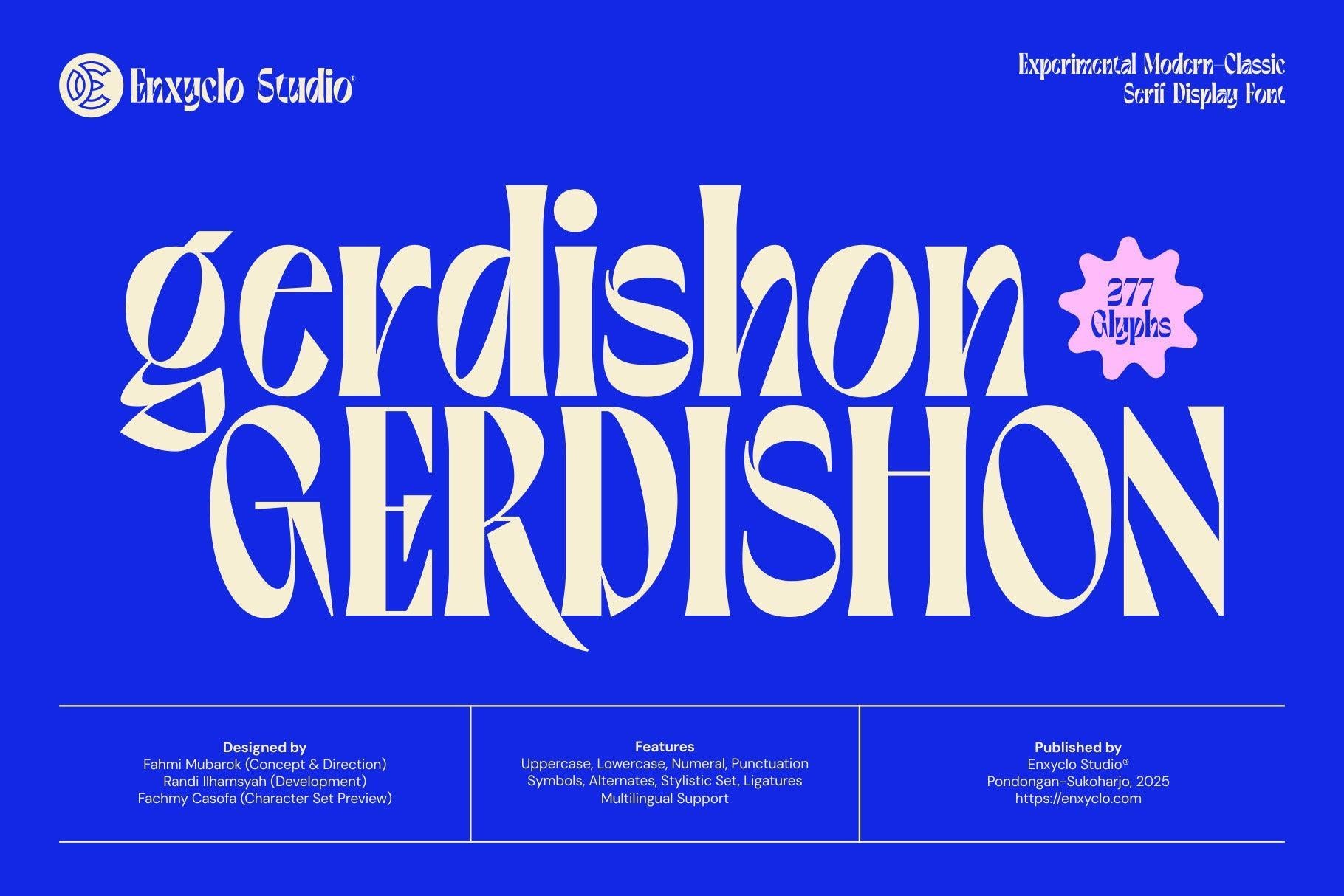 Gerdishon - Modern Serif Font