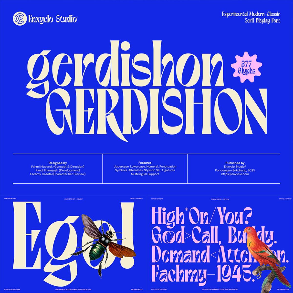 Gerdishon - Modern Serif Font