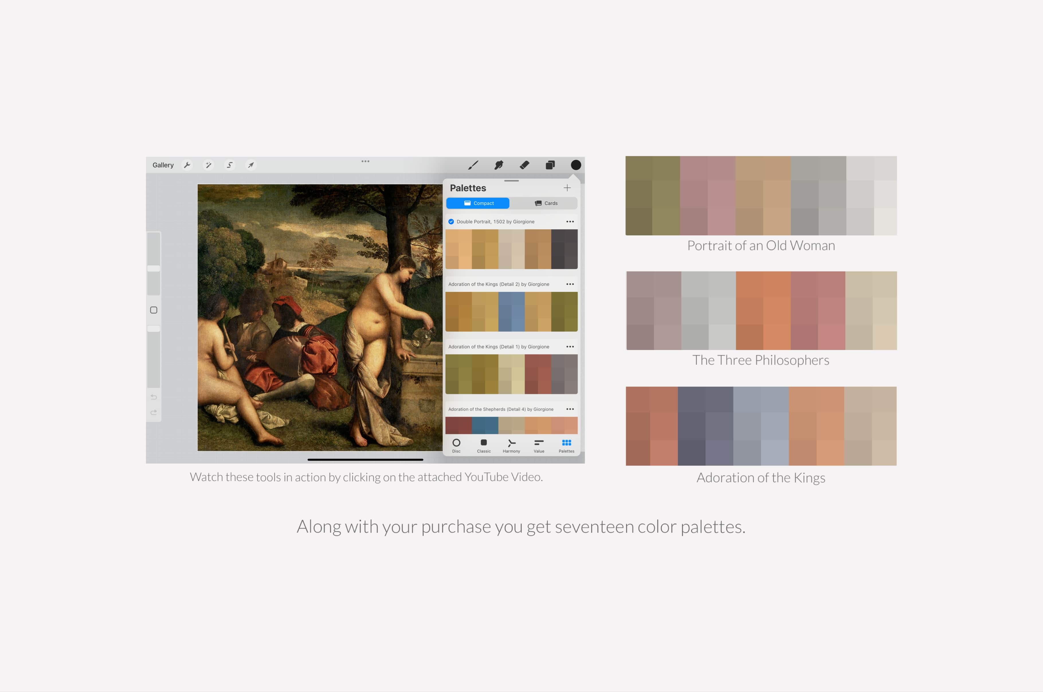 Giorgione Procreate Brushes & Color Palettes
