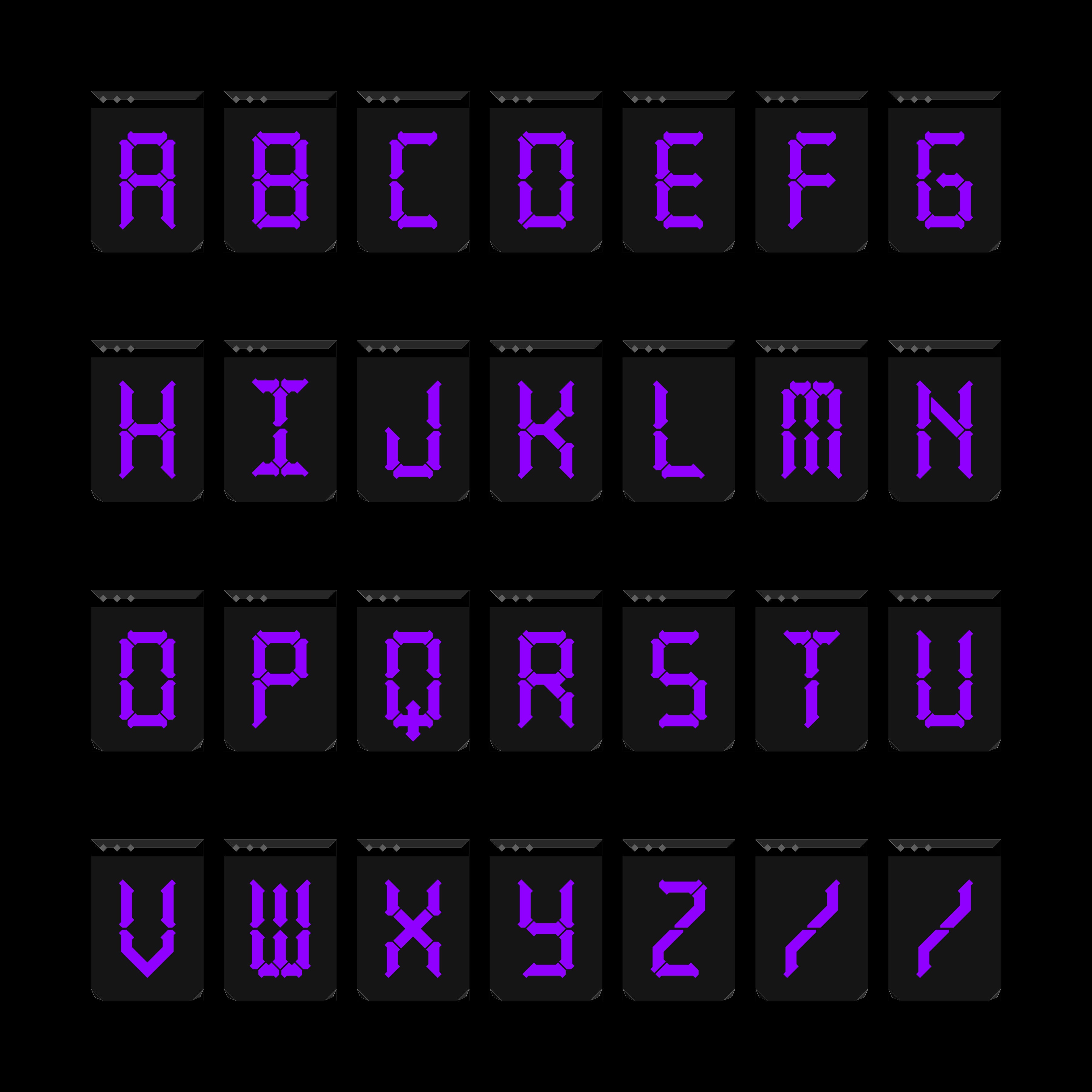 Gothic LCD Typeface
