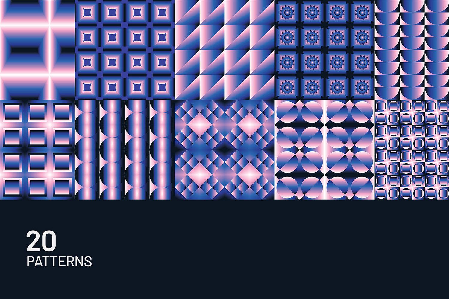 Gradient Geometric Mosaics