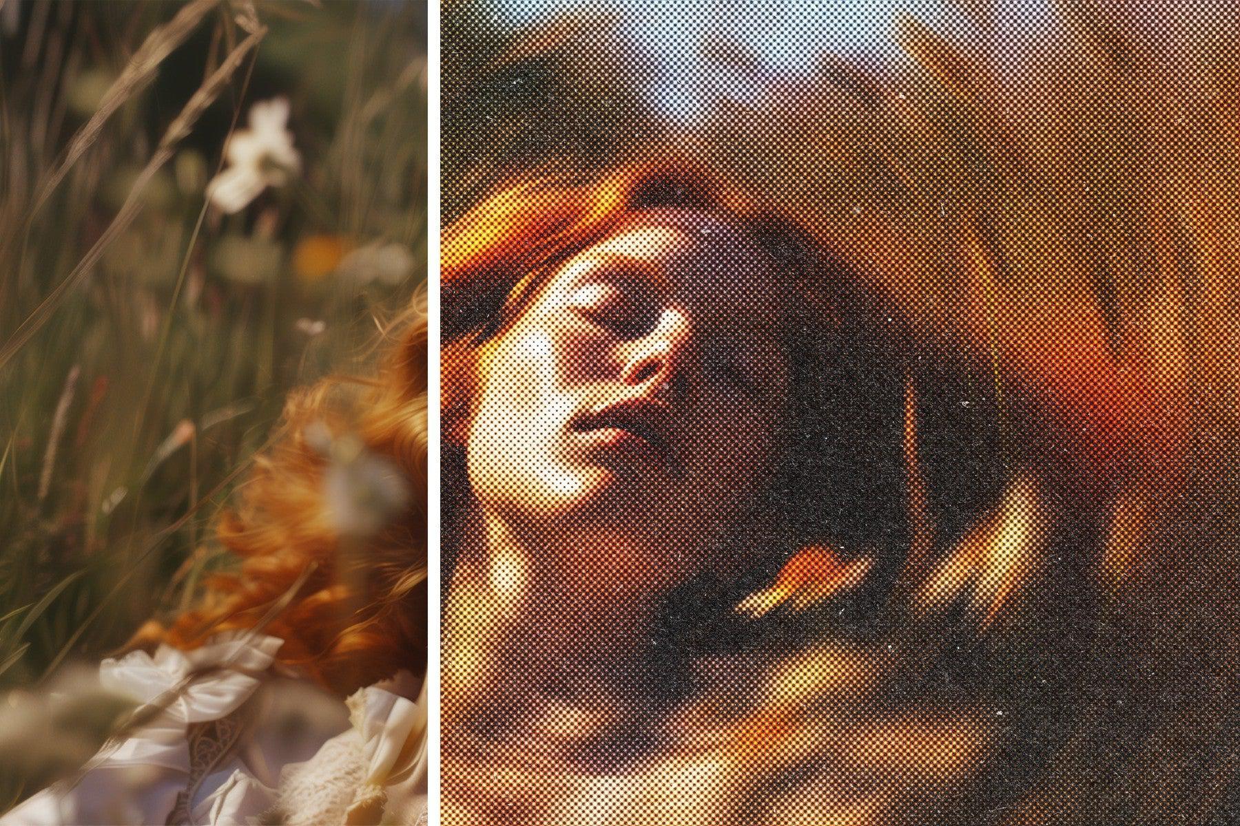 Halftone Spinning Blur Photo Effect