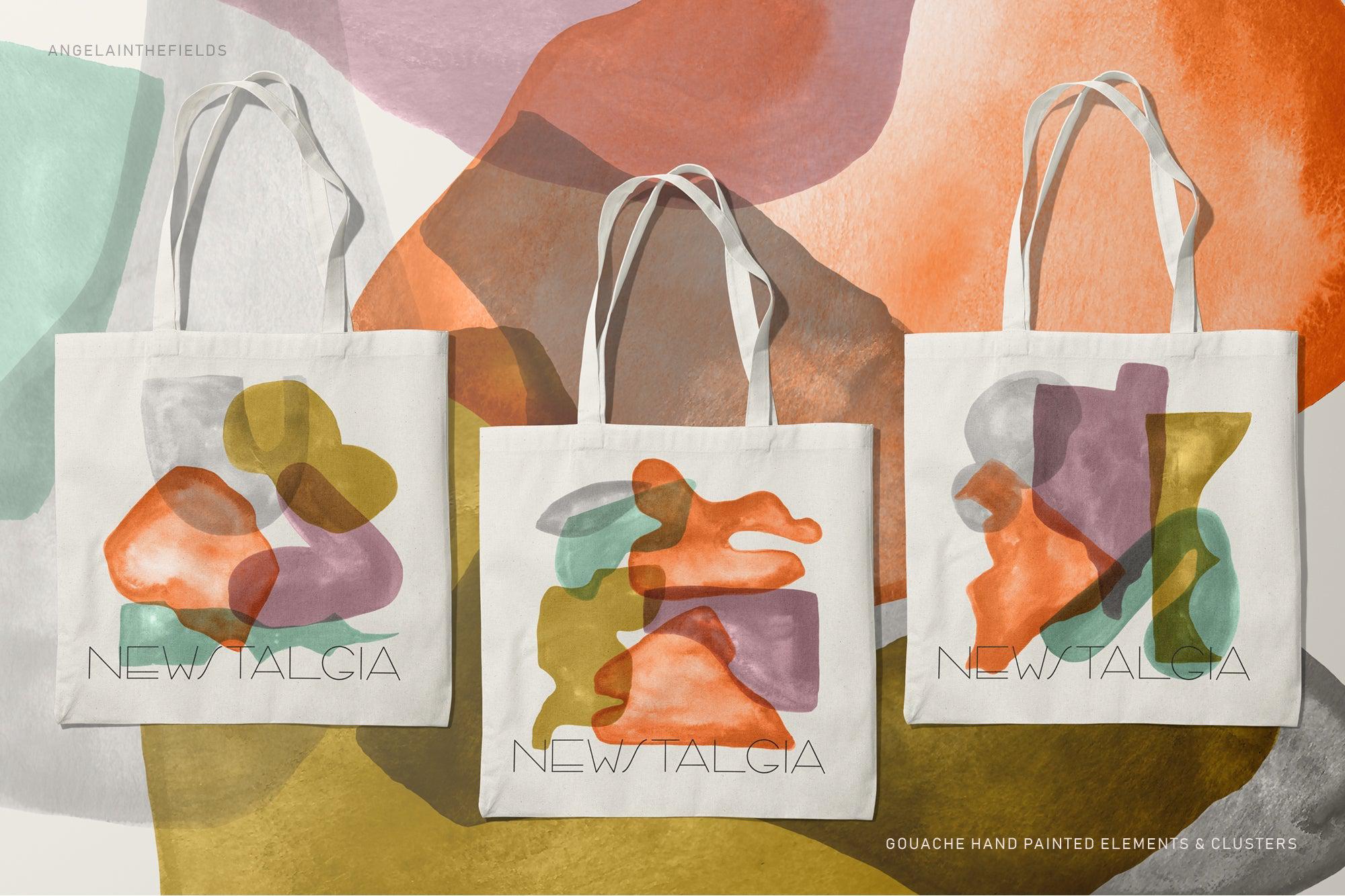 HAPPY CLUSTERS Gouache Shapes