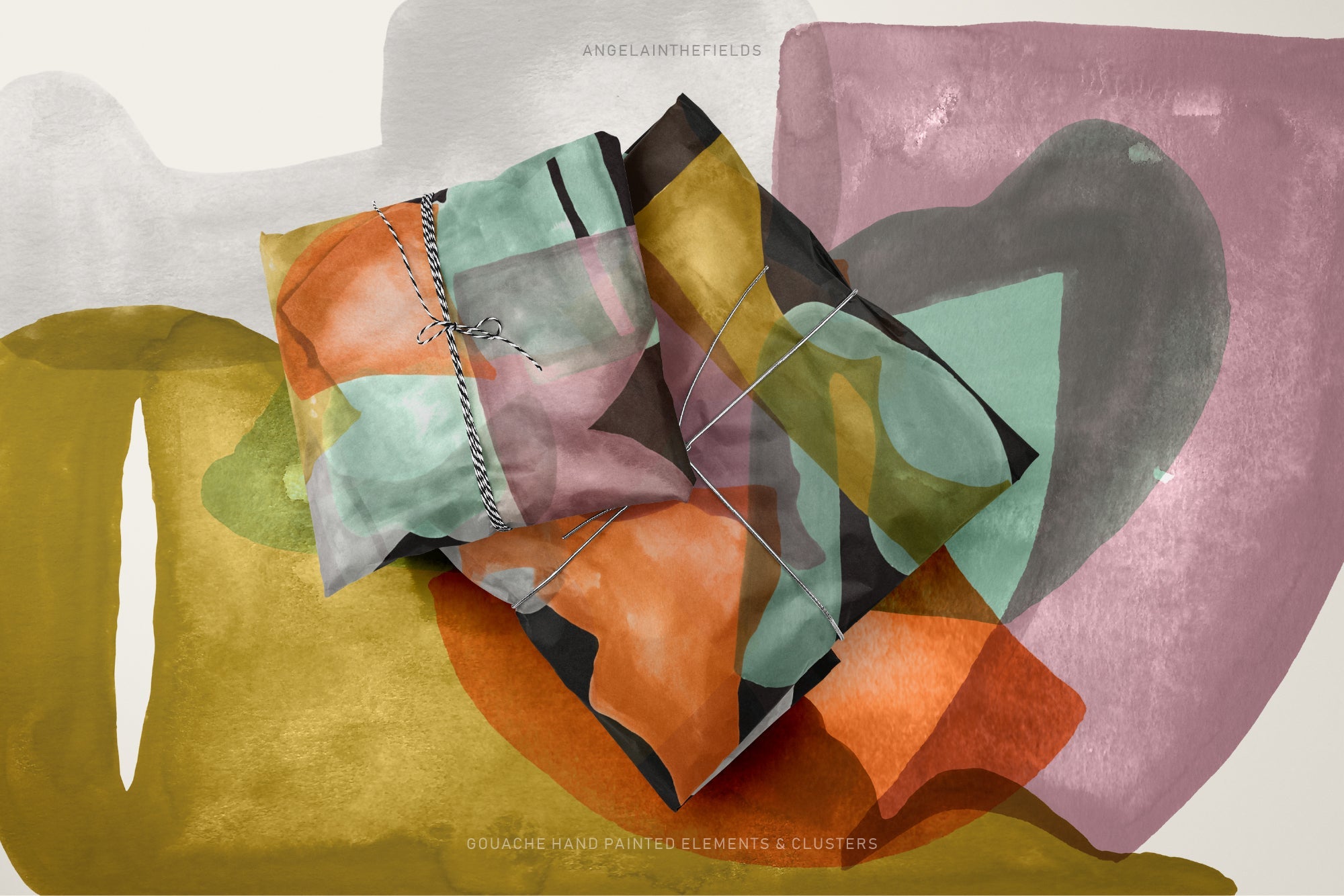 HAPPY CLUSTERS Gouache Shapes