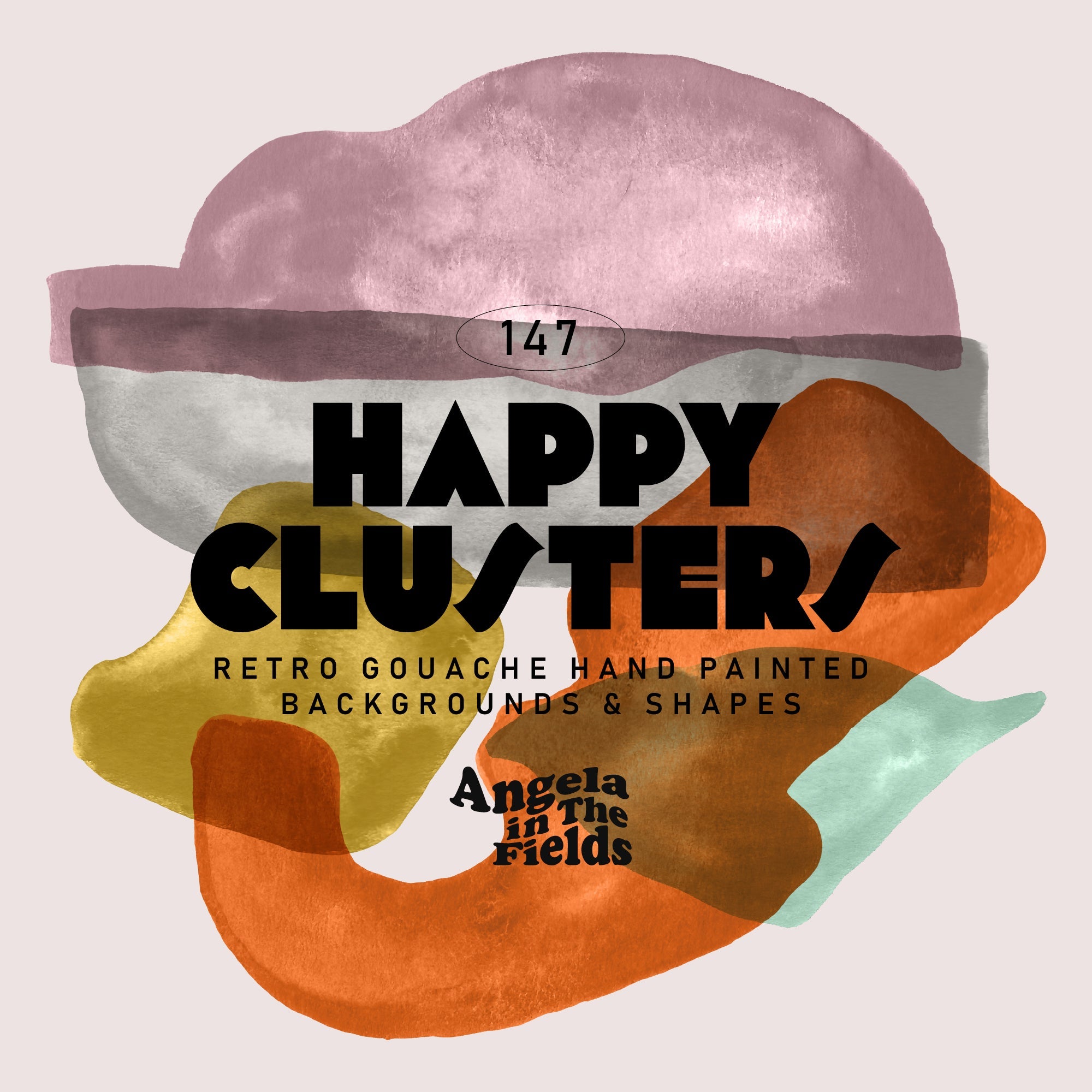 HAPPY CLUSTERS Gouache Shapes