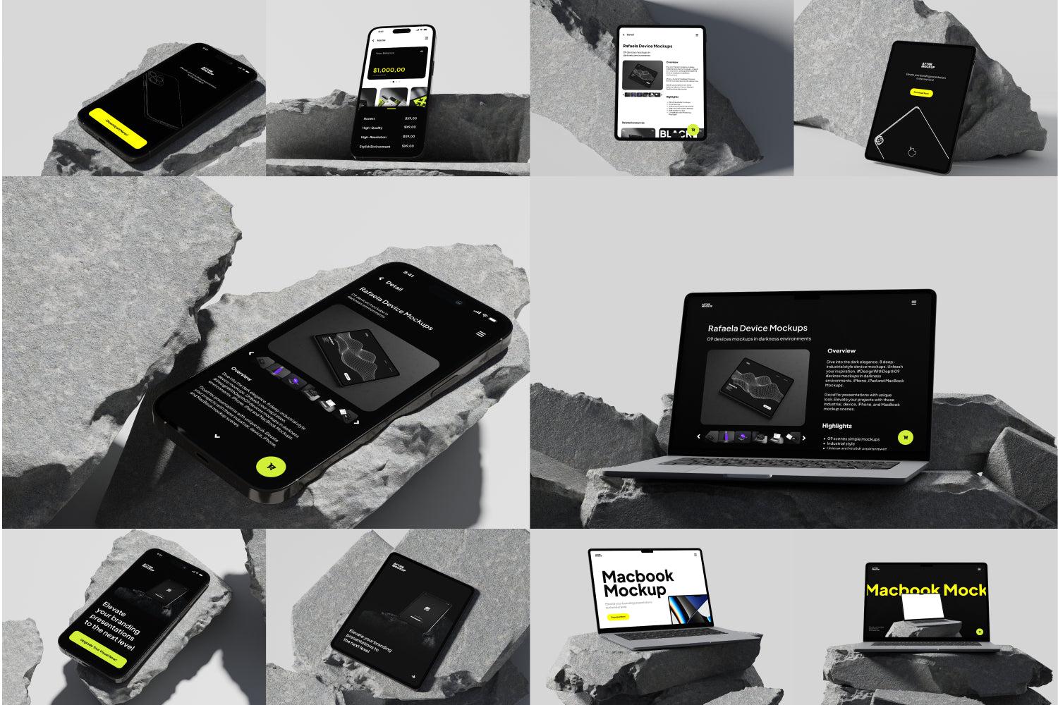 Hasnia Device Mockups