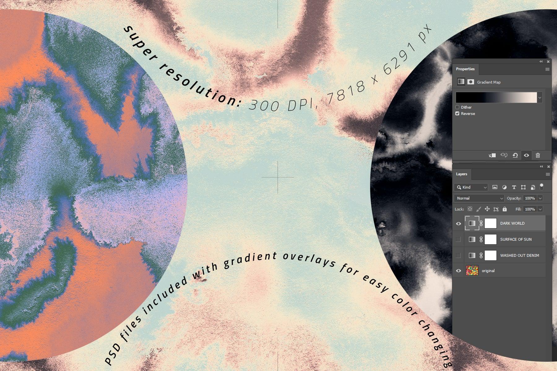 HEYDAY TEXTURES Ink Seamless Backgrounds