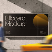 Horizontal Wall Billboard Mockup