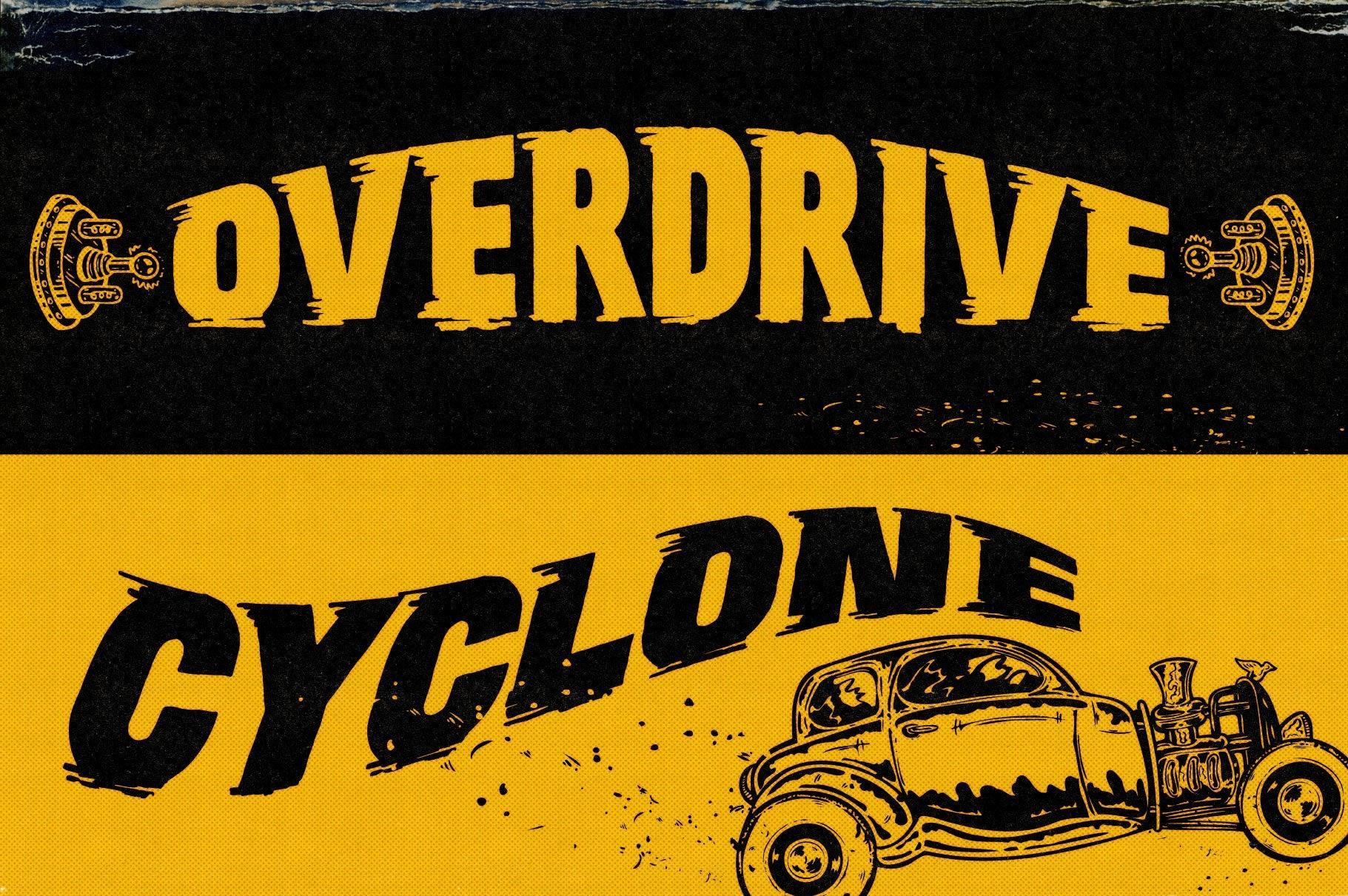 Hot Pursuit: A Hand-Drawn Grindhouse Roller Derby Font