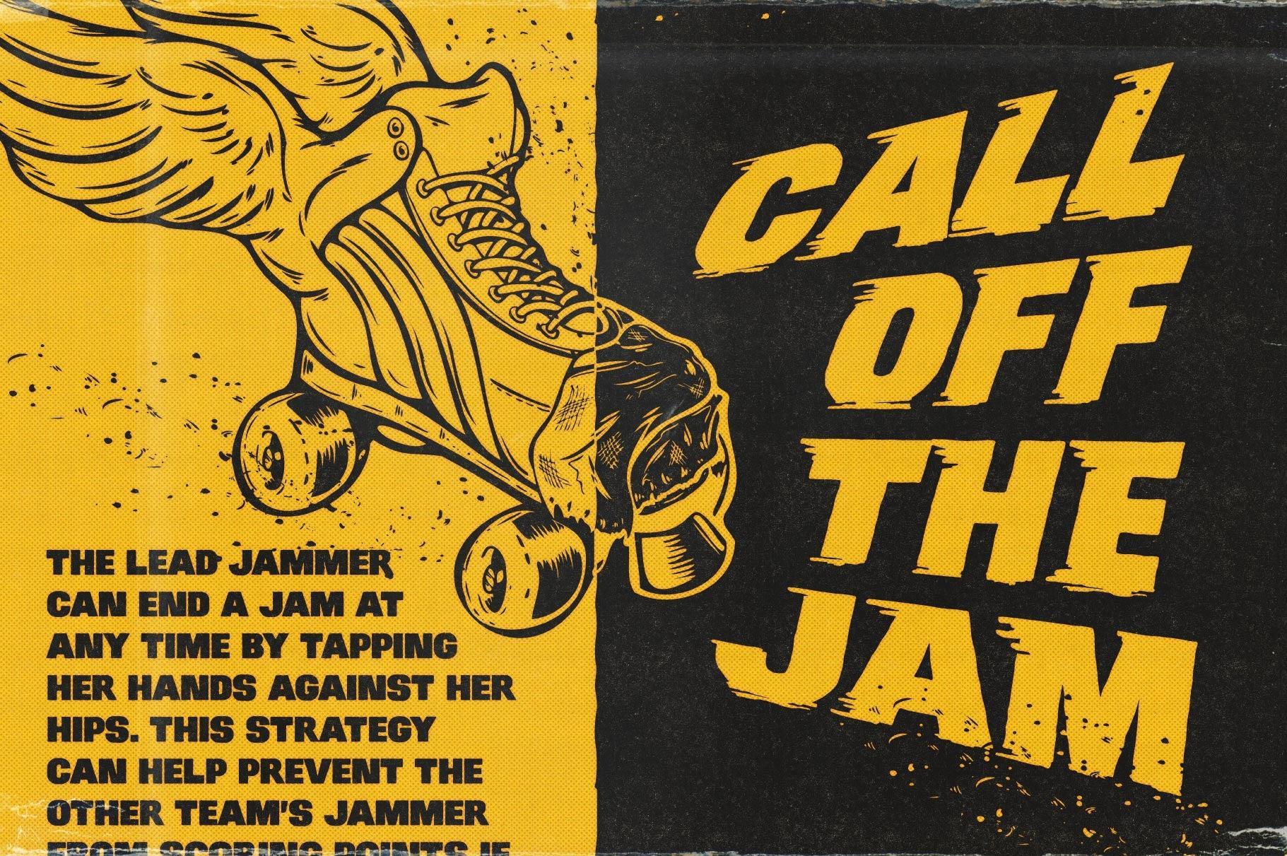 Hot Pursuit: A Hand-Drawn Grindhouse Roller Derby Font