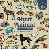 Hunting Fishing Animal Illustration