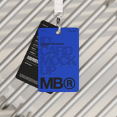 ID Card With Lanyard Mockup