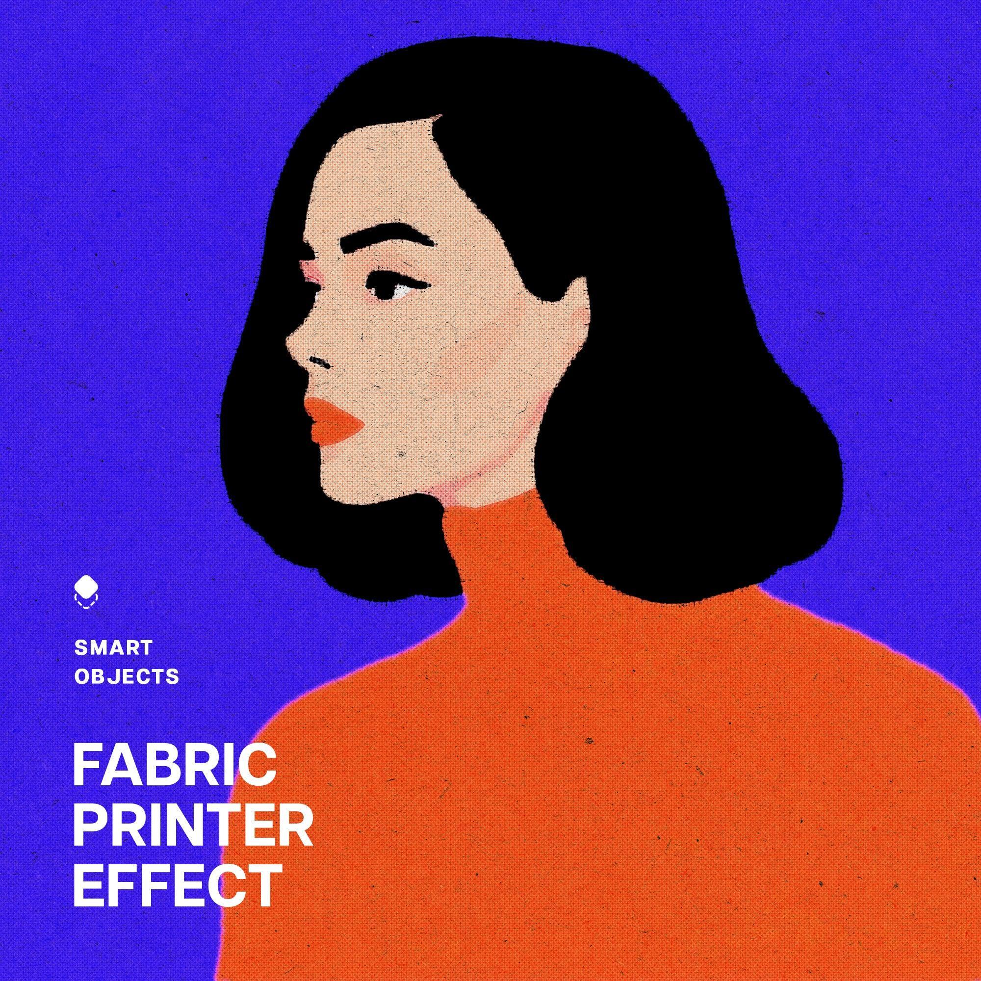 Ink Bleed Fabric Printer Effect