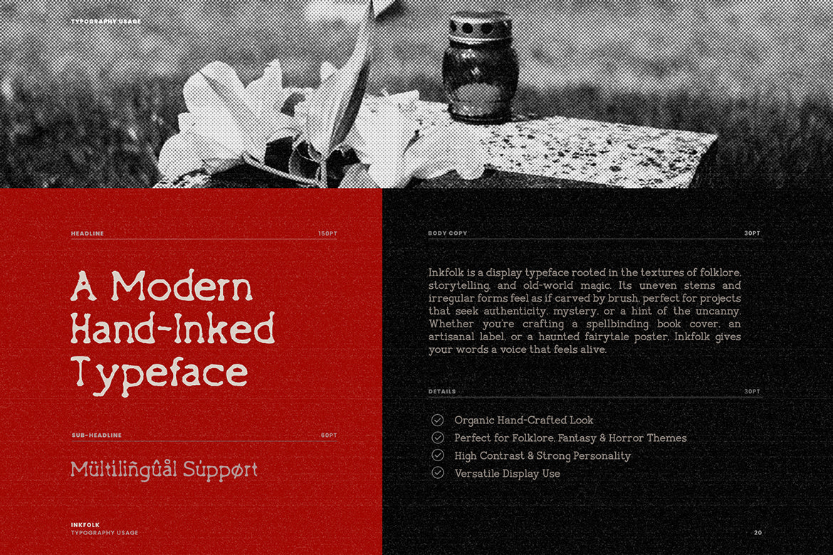 Inkfolk Gothic Horror Serif Font by Vadova Studio, preview 3