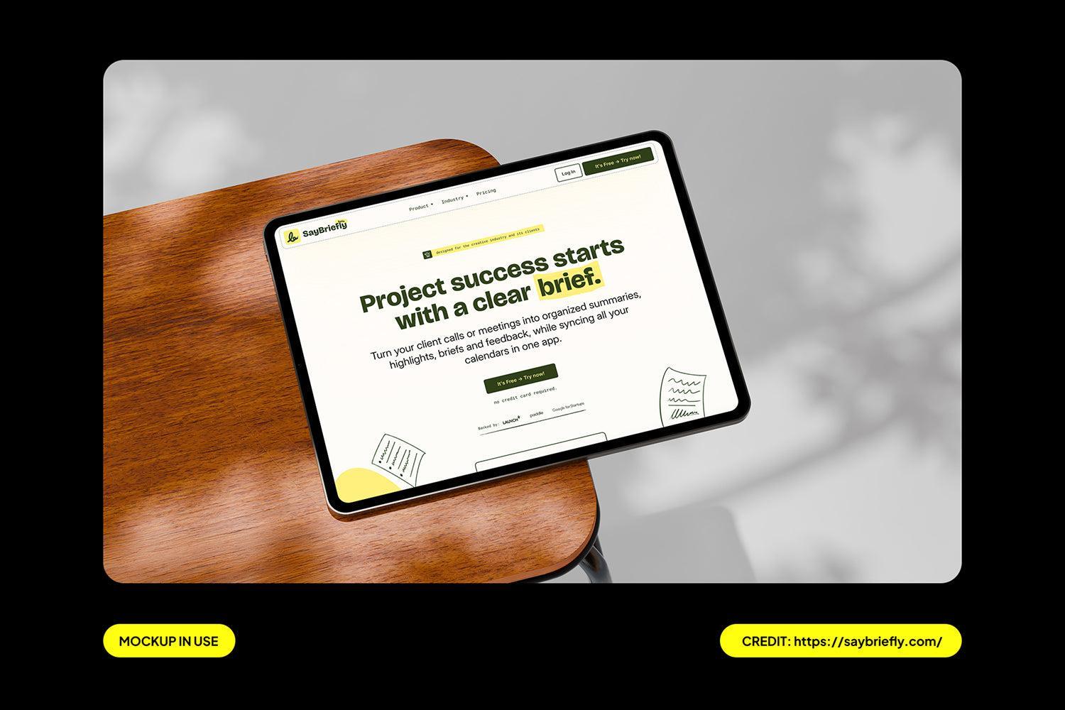 iPad in The Chair Mockups