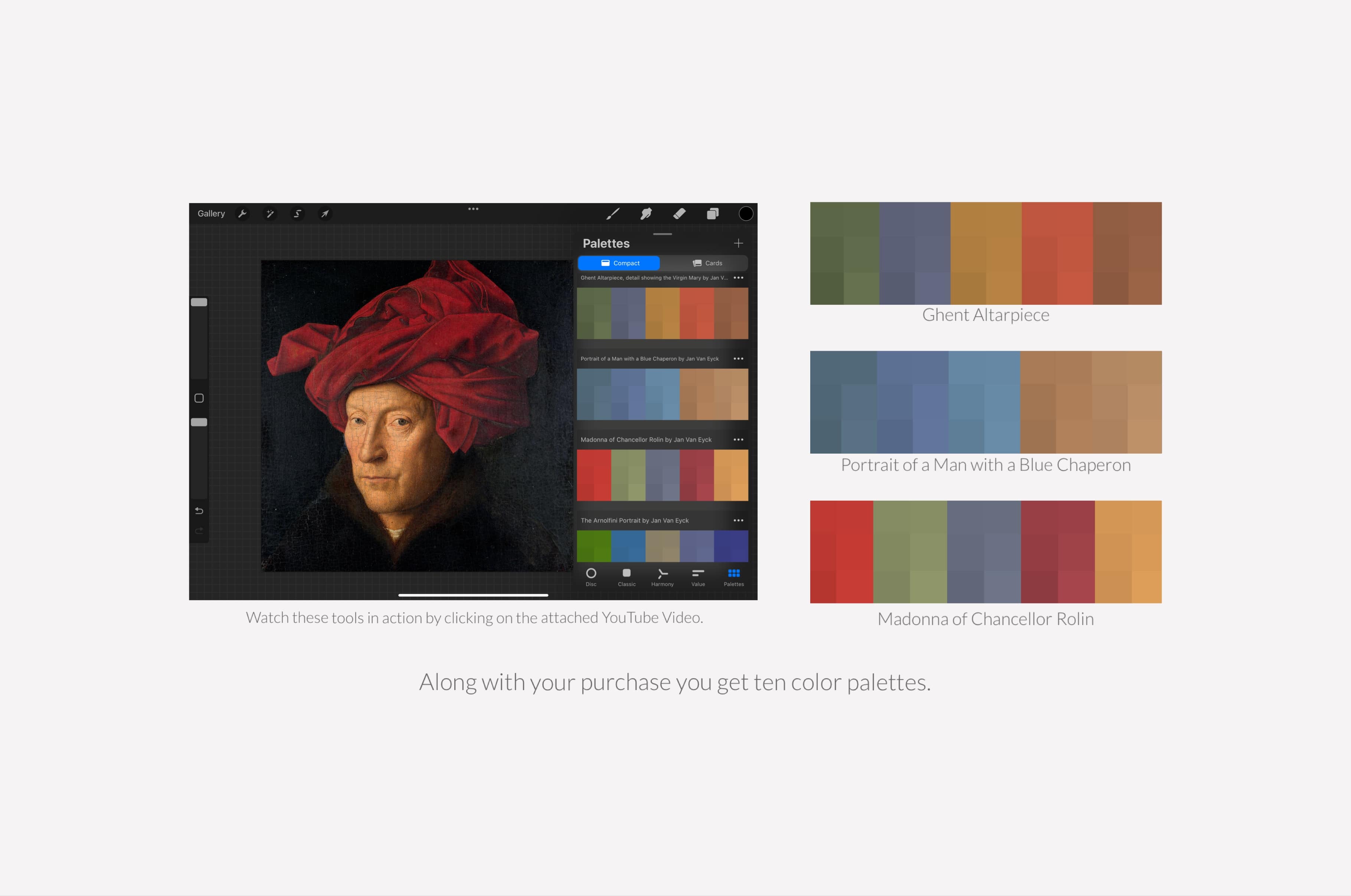 Jan Van Eyck Procreate Brushes & Color Palettes