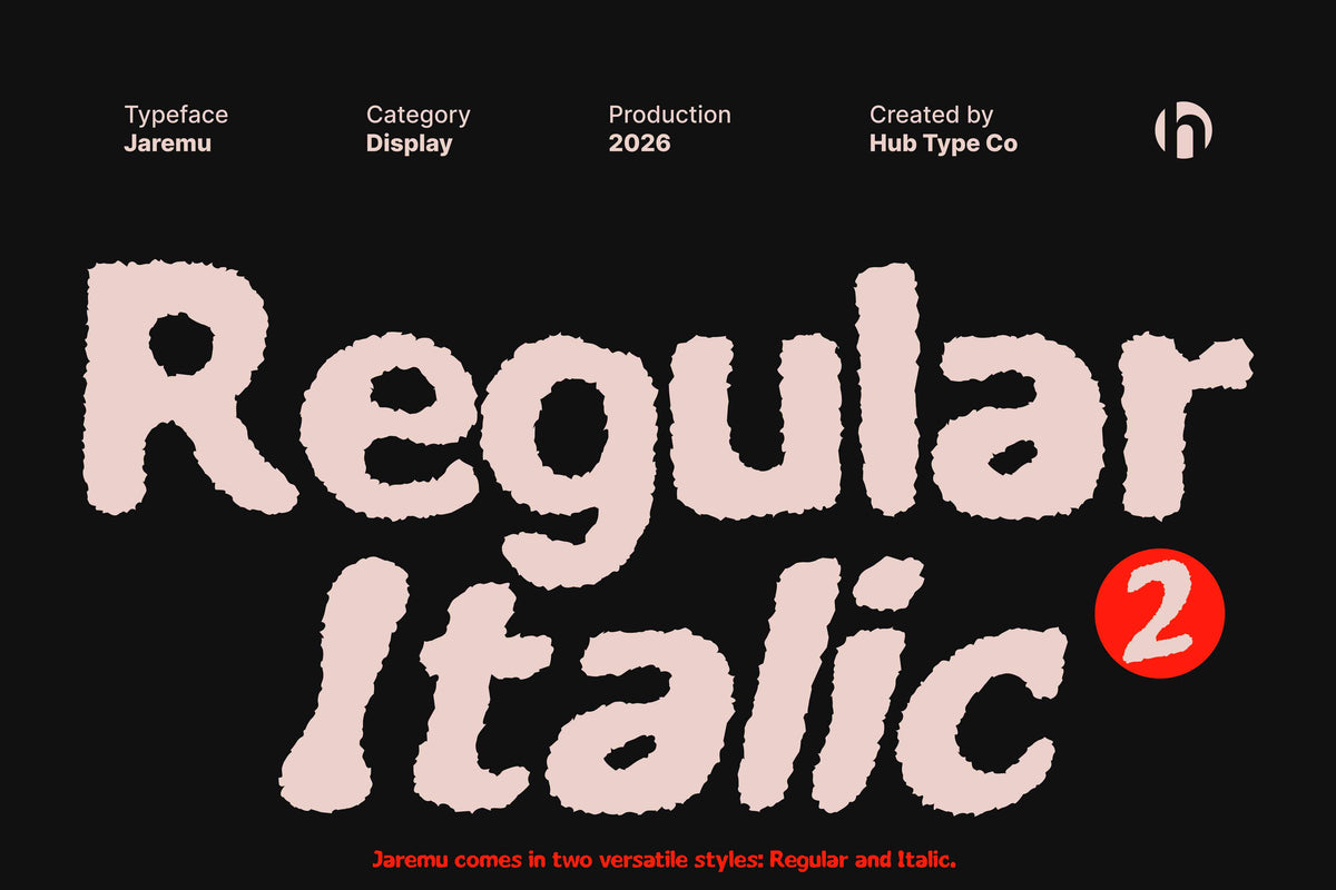 Jaremu - A Distressed Display Typeface by Hub Type Co, preview 7