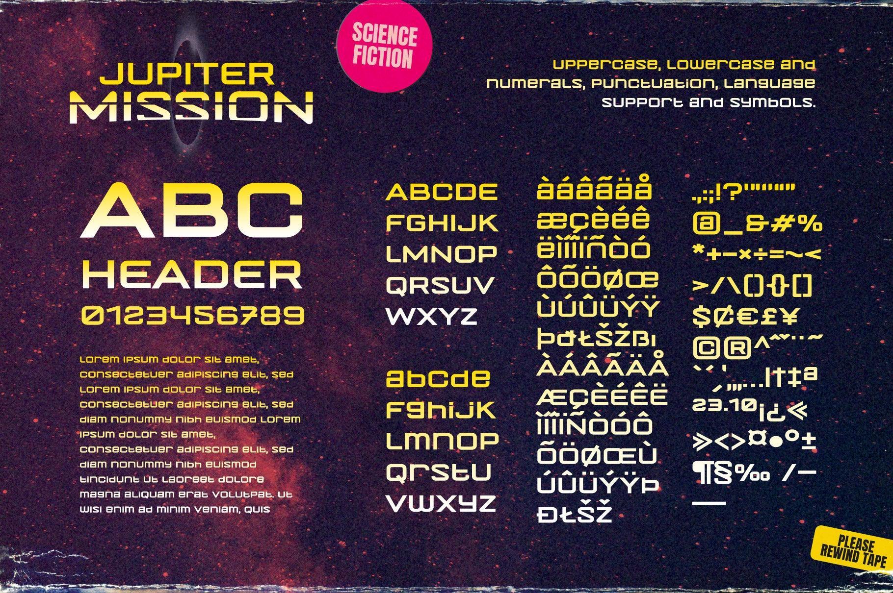 Jupiter Mission: A Science-Fiction Font