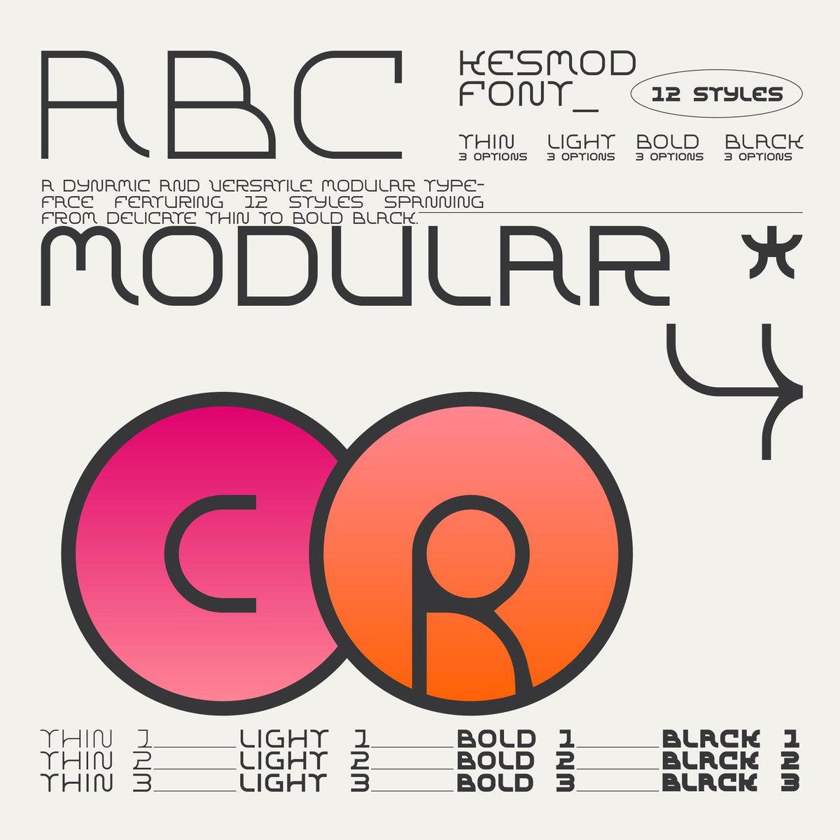 Kesmod Font - 12 styles