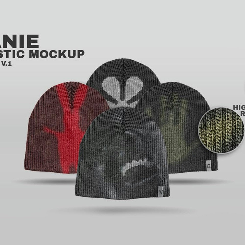 Knitted Beanie Mockup