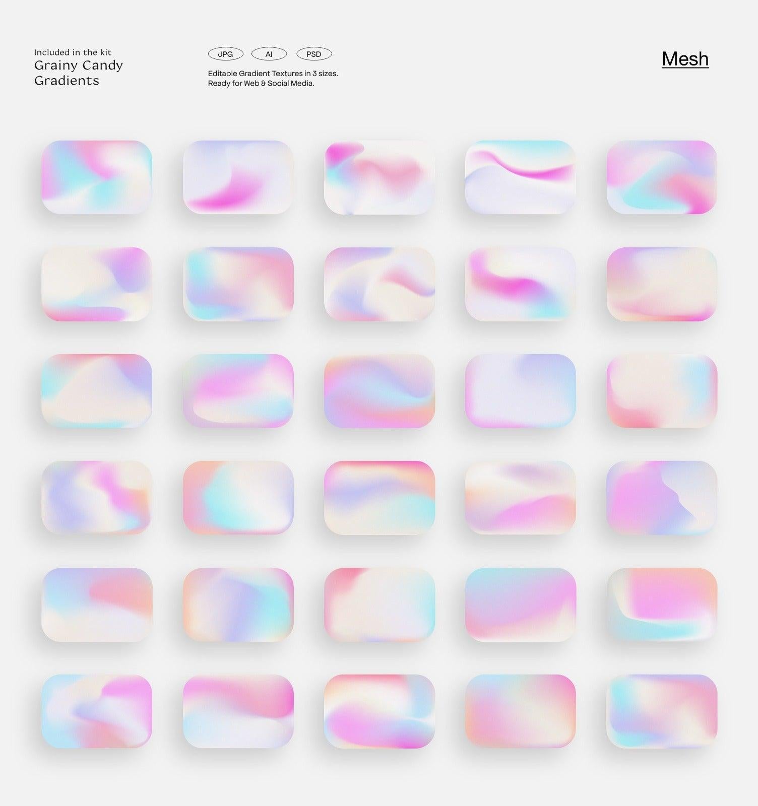 LA Candy Gradients & Shapes Bundle