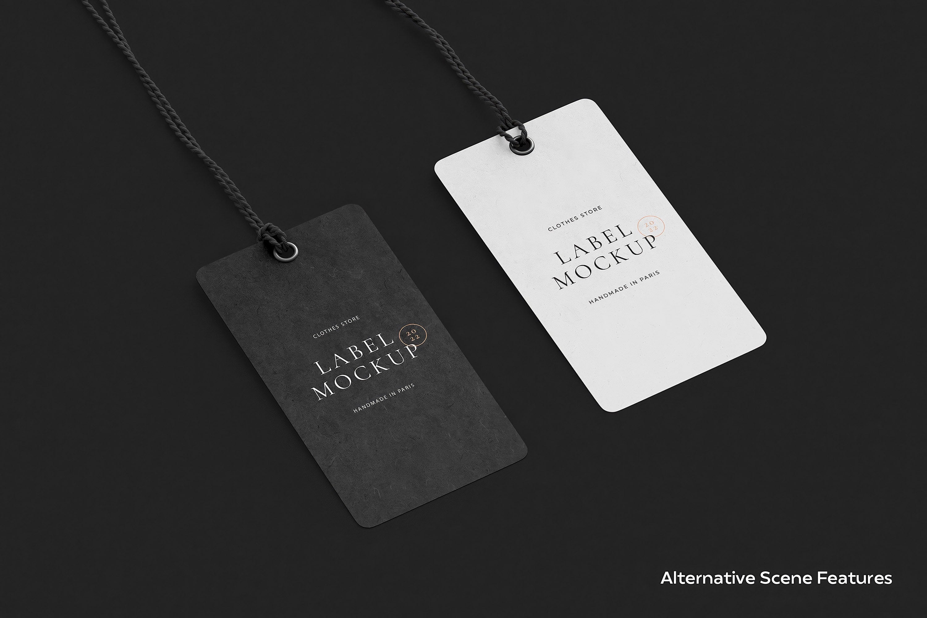 Label Tag Mockup Scenes