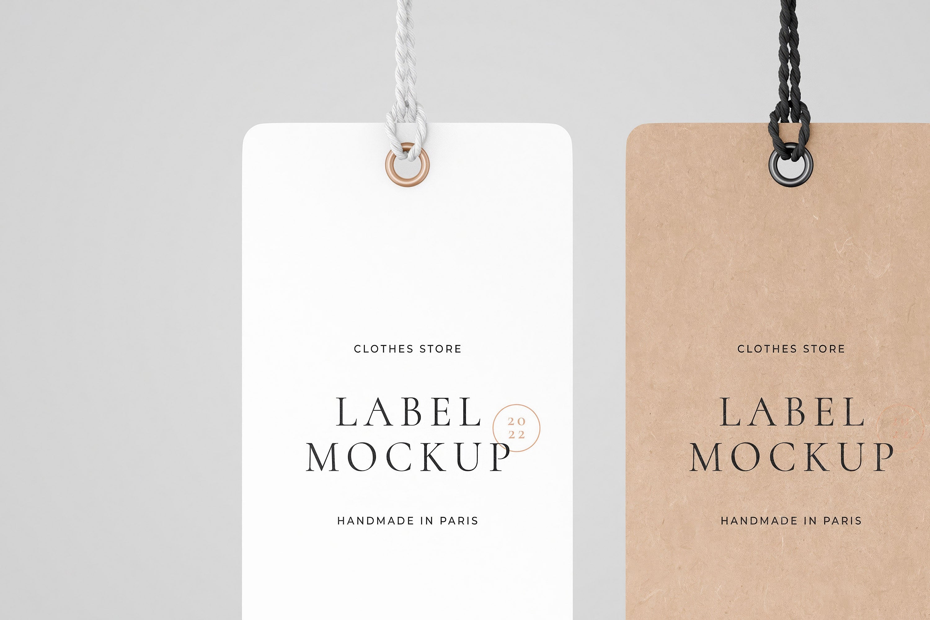 Label Tag Mockup Scenes