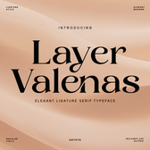 Layer Valenas - Elegant Ligature Serif Font