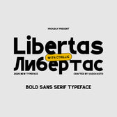 Libertas Bold Sans Serif Typeface Font