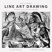 Line Art Drawing Procreate Brushes