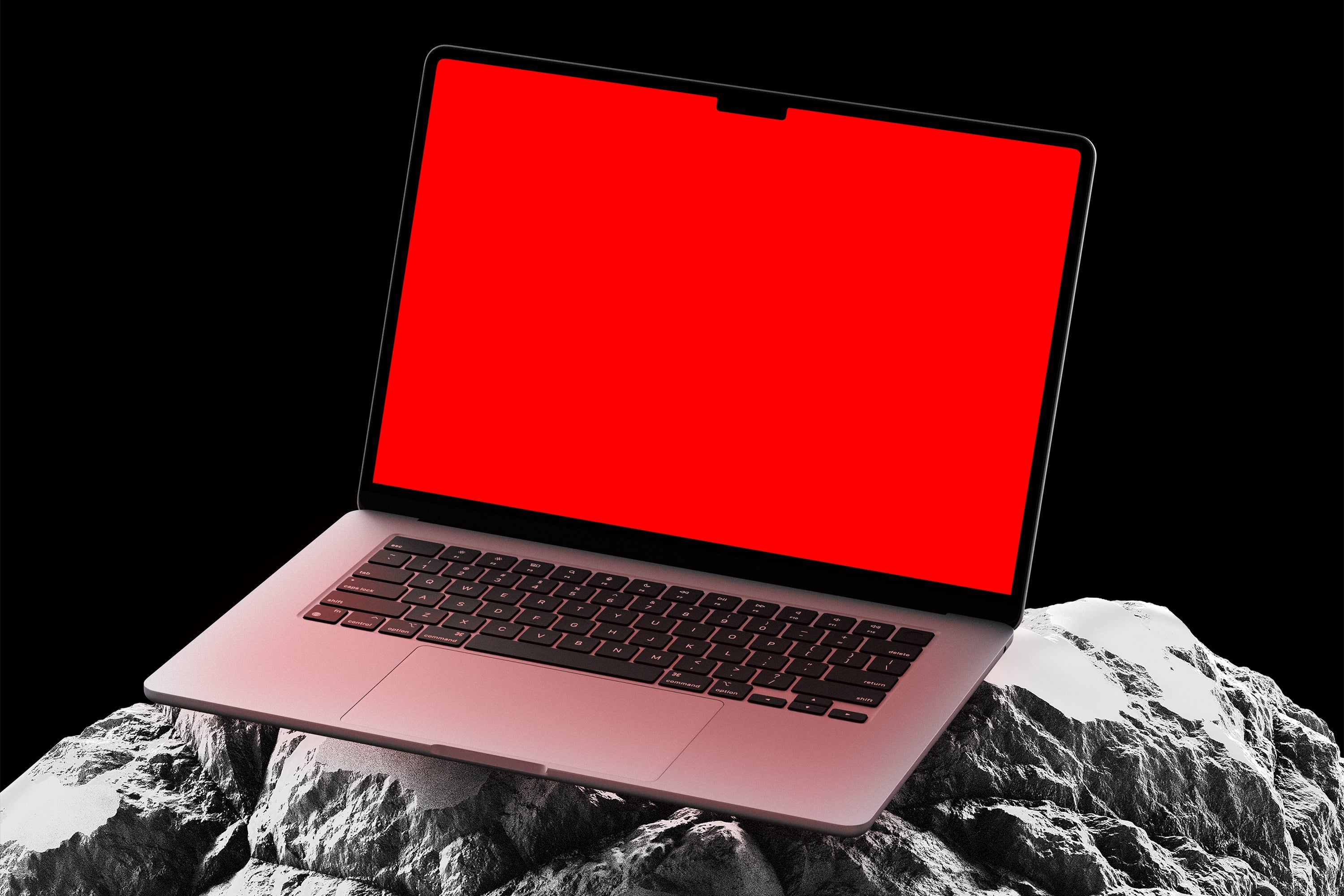 Macbook Air On Stone Mockup