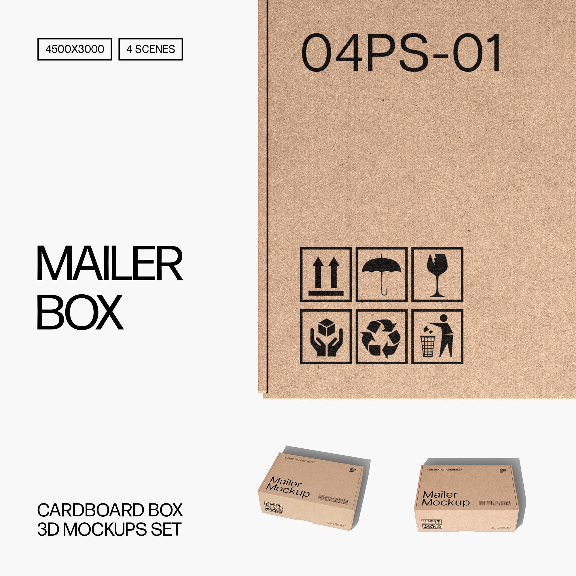 Mailer Box Mockups Set