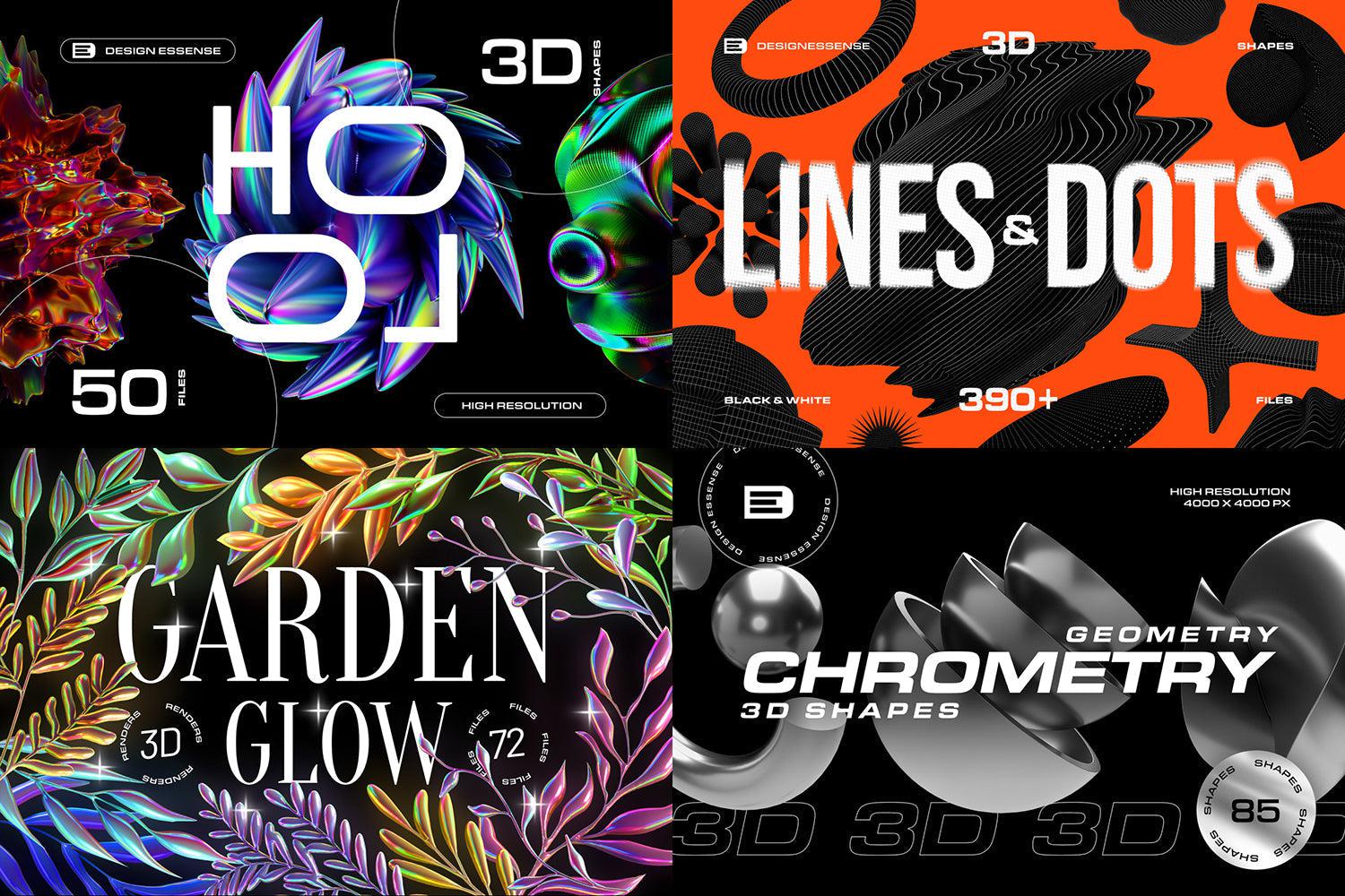 MASSIVE 3D BUNDLE - 2000+ elements