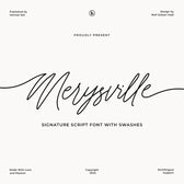 Merysville Modern Signature Script Font with Swashes