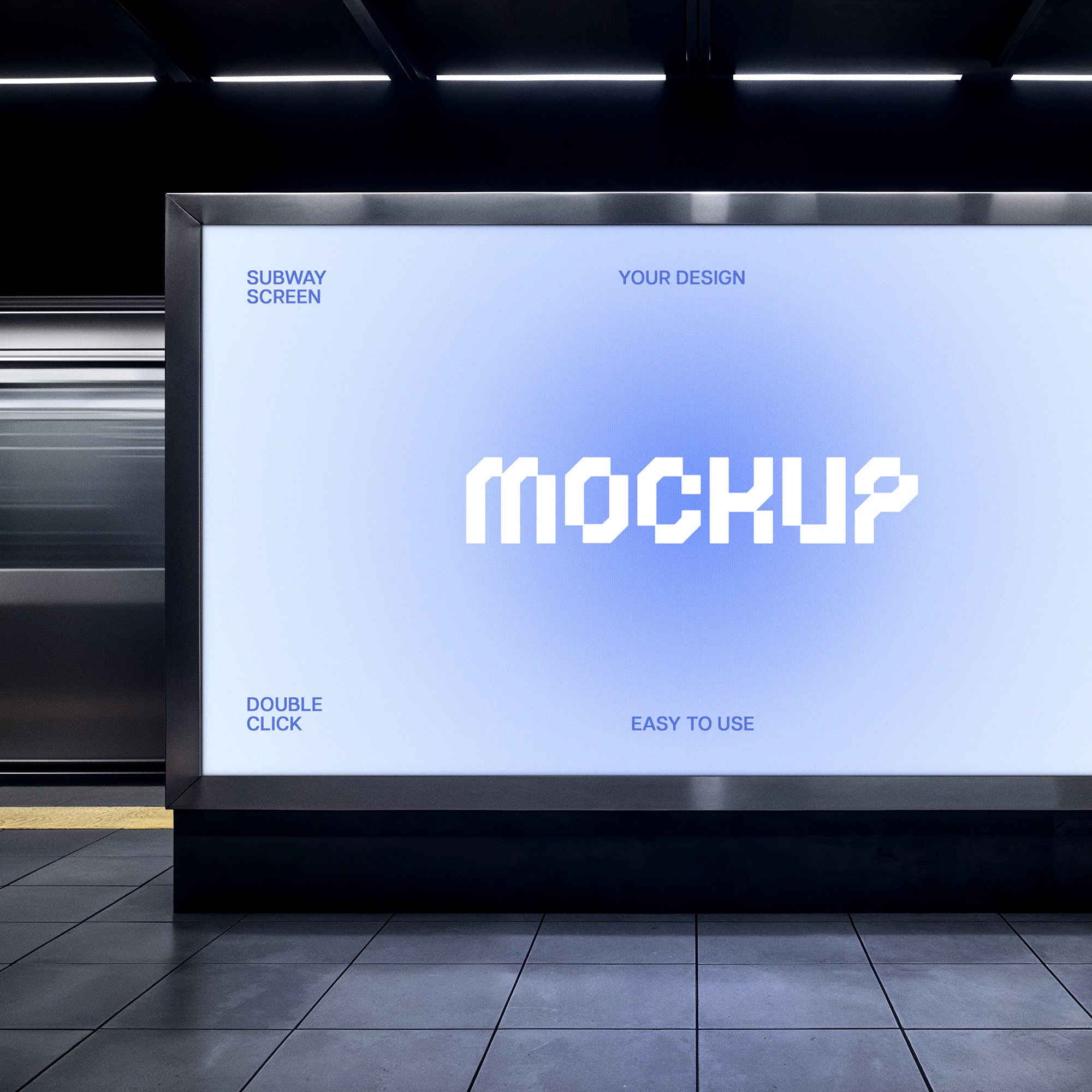 Metro Station Screen Mockup