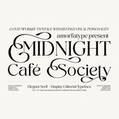 Midnight Cafe Society Elegant Serif