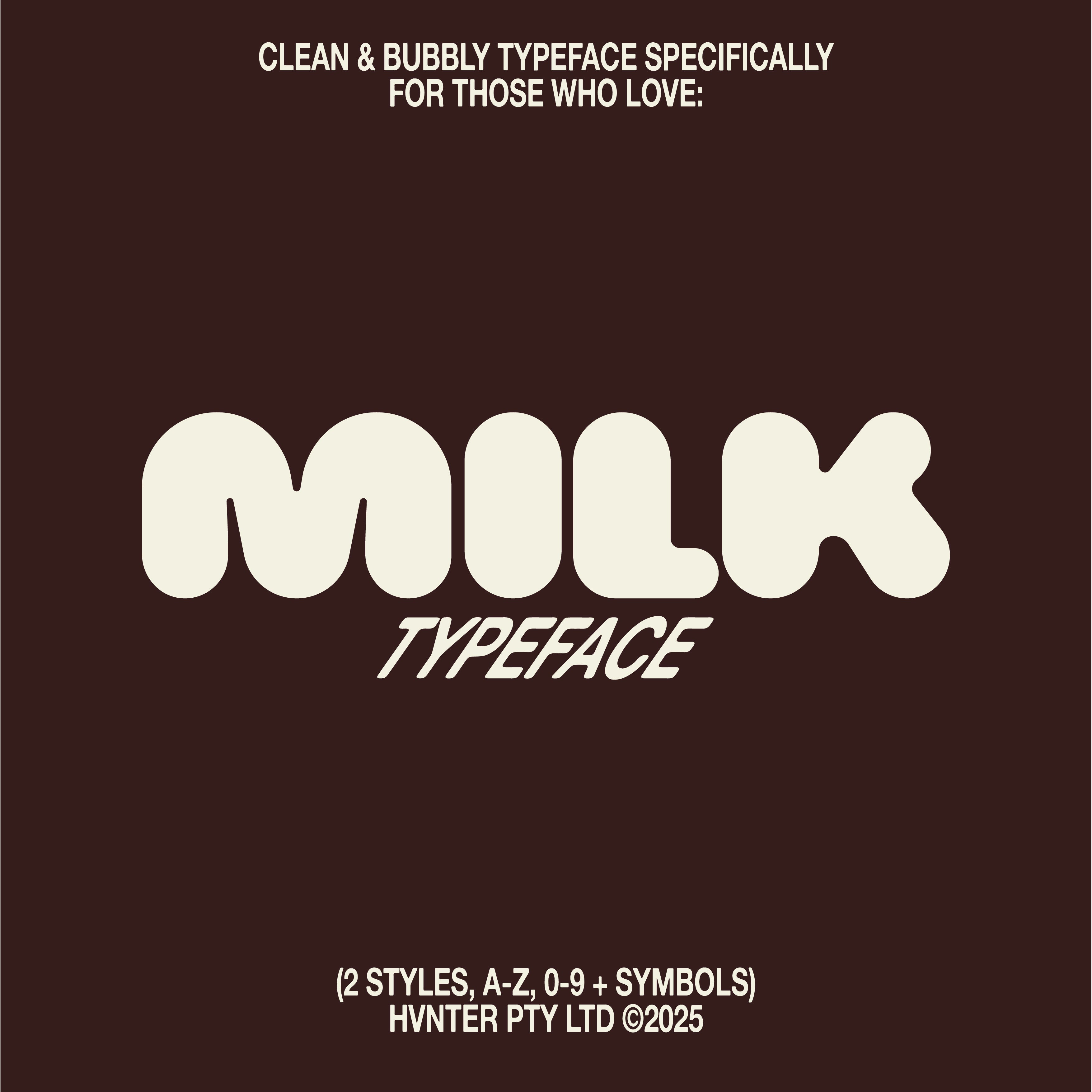 Milk Typeface