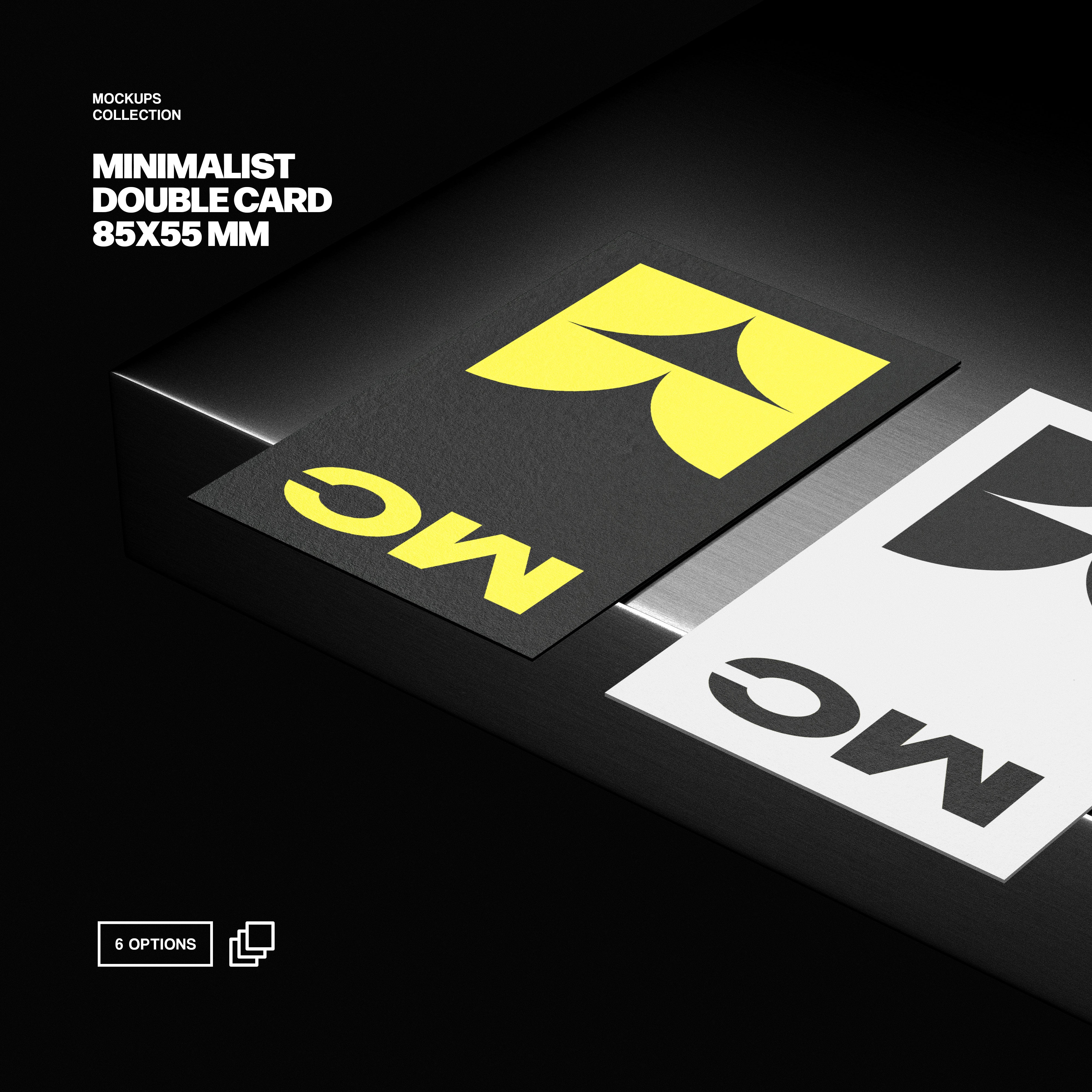 Minimalist 85x55 Double Card Mockup