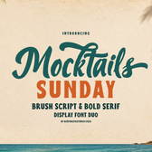 Mocktails Sunday - Tropical Vintage Font Duo