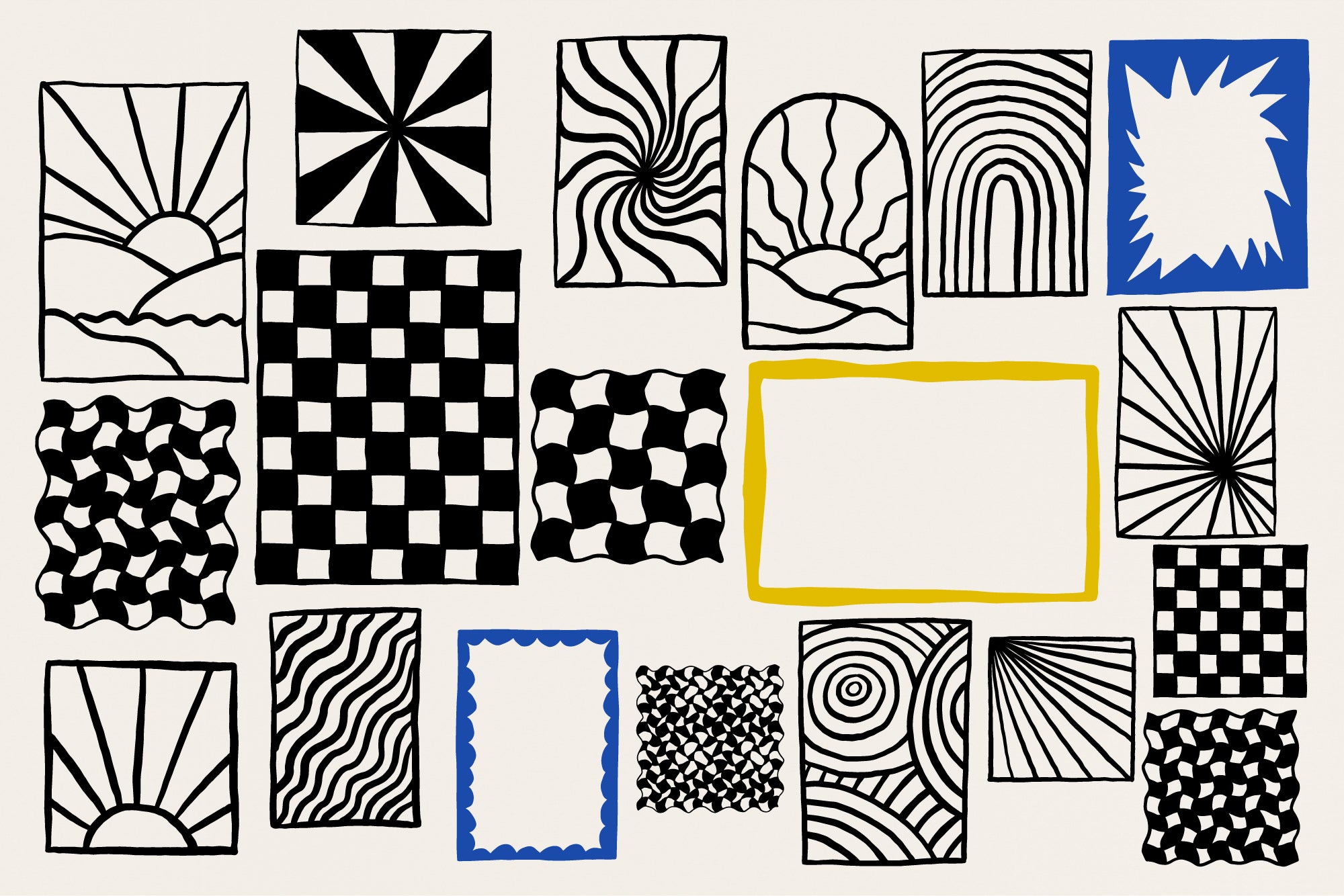 Naive Art Clipart + Posters