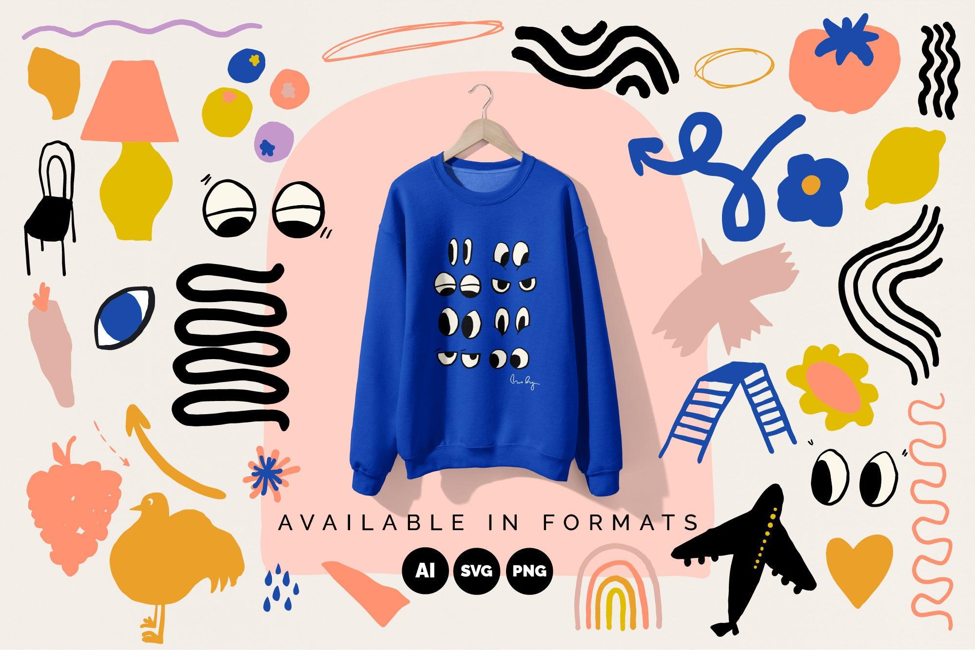 Naive Art Clipart + Posters