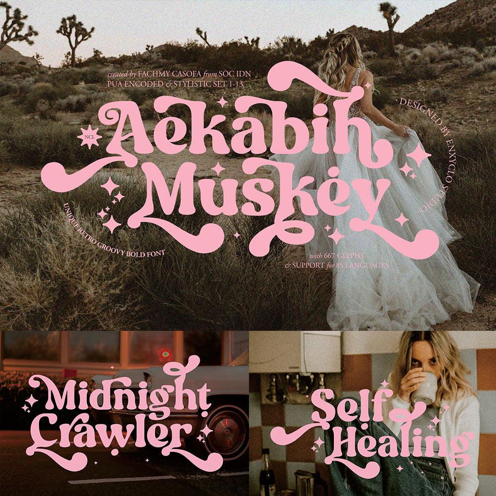 NCL Aekabih Muskey - Retro Groovy Bold Font